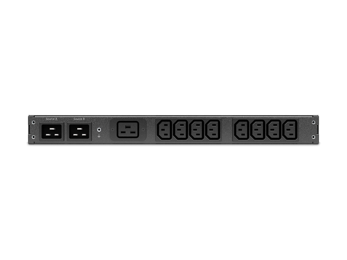 APC NetShelter Automatic transfer switch Rack AC 207-253V 3700VA 1-phase Ethernet 10/100/1000 USB oc 9 1U 2.44m cord Black
