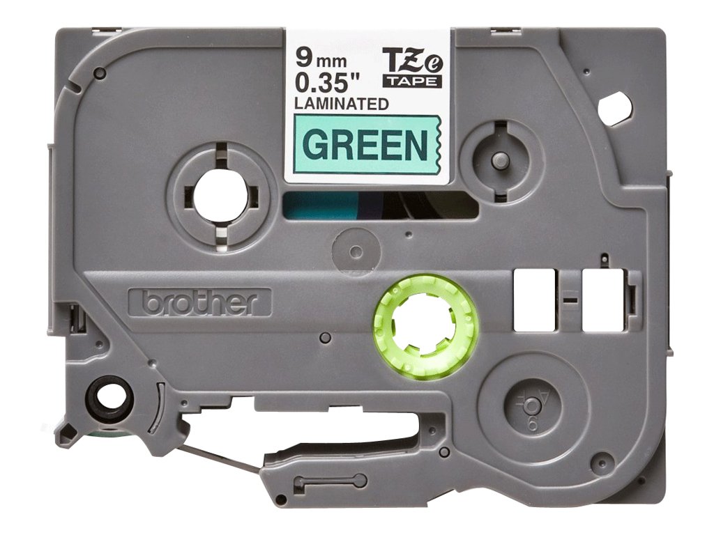 BROTHER P-TOUCH TZE-721 noir sur vert 9mm