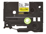 BROTHER P-TOUCH TZE-FX621 noir sur jaune  9mm