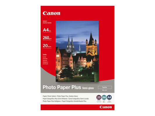 CANON SG-201 semi brillant photo  papier inkjet 260g/m2 A4 20 feuilles pack de 1