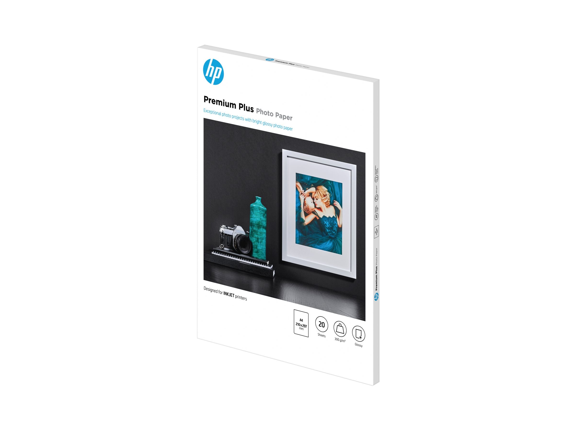 HP original CR672A Premium Plus Glossy Photo Paper CR672A white 300g/m2 A4 20 sheets 1-pack