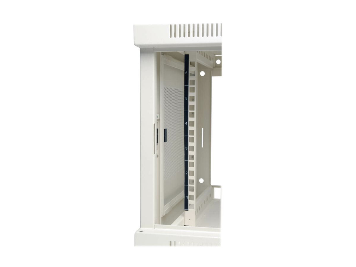 EATON TRIPPLITE 6U Wall Mount Rack Enclosure Server Cabinet Wallmount Doors Sides White Rack cabinet wall mountable white 6U 19