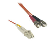 MCL FJOM2/STLC-1M - Jarretière optique OM2 duplex multimode 50/125 - ST / LC 1m
