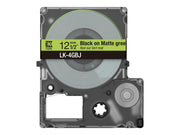 EPSON Matte Tape Green/Black 12mm 8m LK-4GBJ