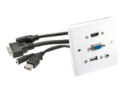 LINDY Wall plate VGA/HDMI/USB/3.5mm Stereo 86x86mm Screw distance approx. 60mm