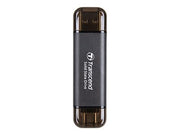 TRANSCEND 128Go External SSD ESD310C USB 10Gbps Type C/A Black