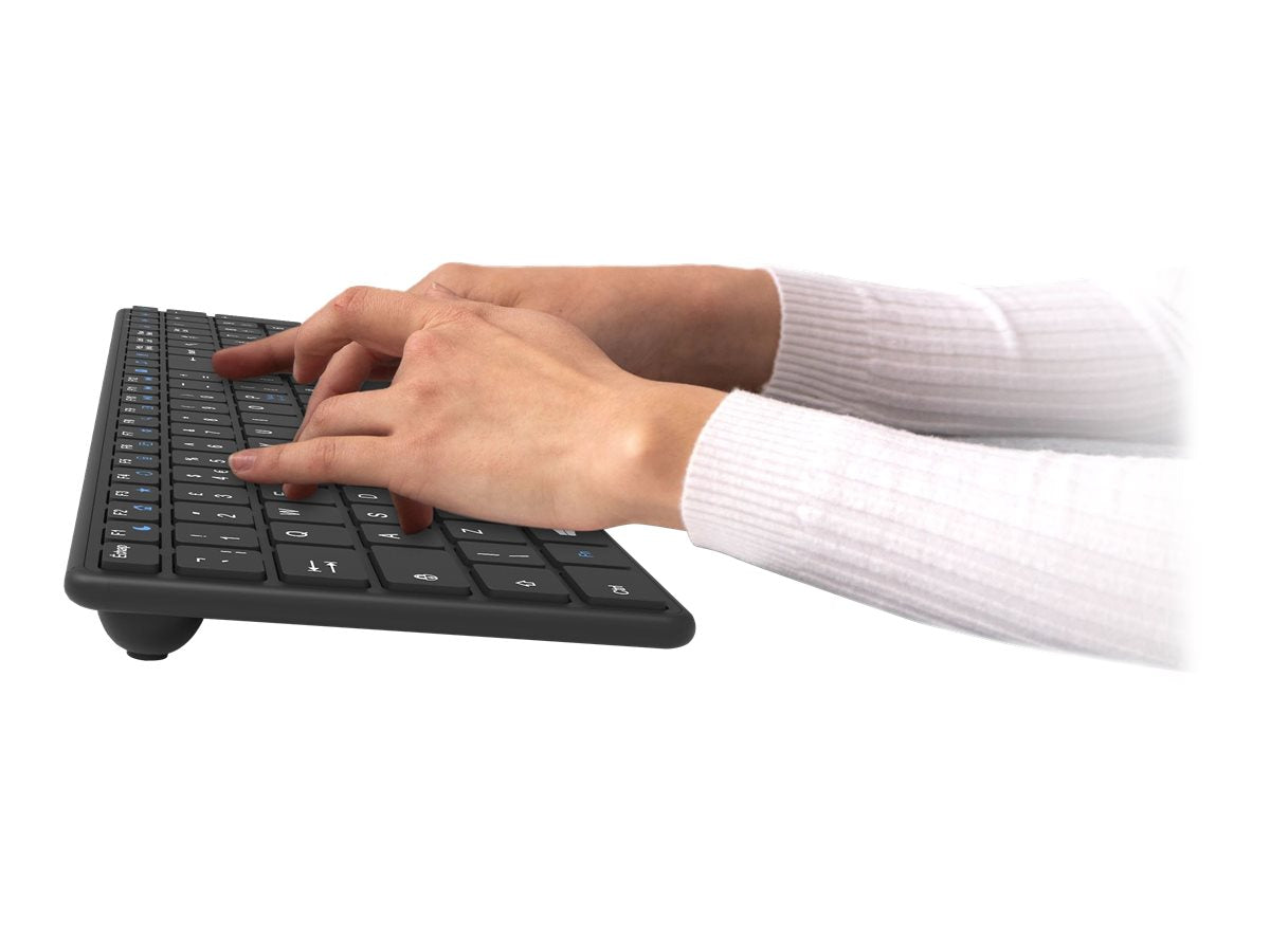 PORT DESIGNS Rechargeable Bluetooth Keyboard Ultra Slim and Elegant Design Rechargeable Battery 10meters Bluetooth range Compatible