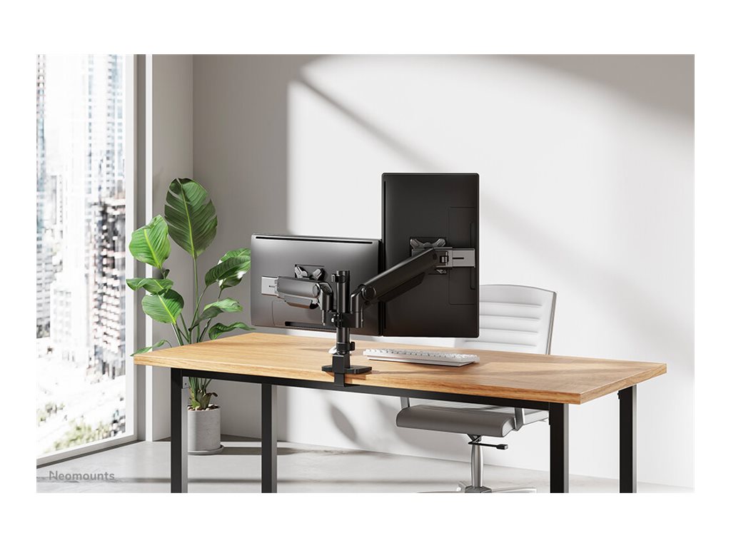 NEOMOUNTS DS65S-950BL2 Support dÃ©cran Ã  fixer 24-34p - ressort Ã  gaz - Topfix - multirÃ©glable - arrÃªt 180