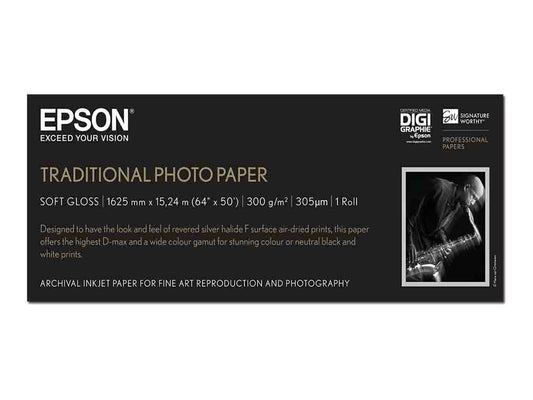 EPSON S045107 Traditional photo  papier inkjet 300g/m2 1626mm x 15m 1 rouleau pack de 1
