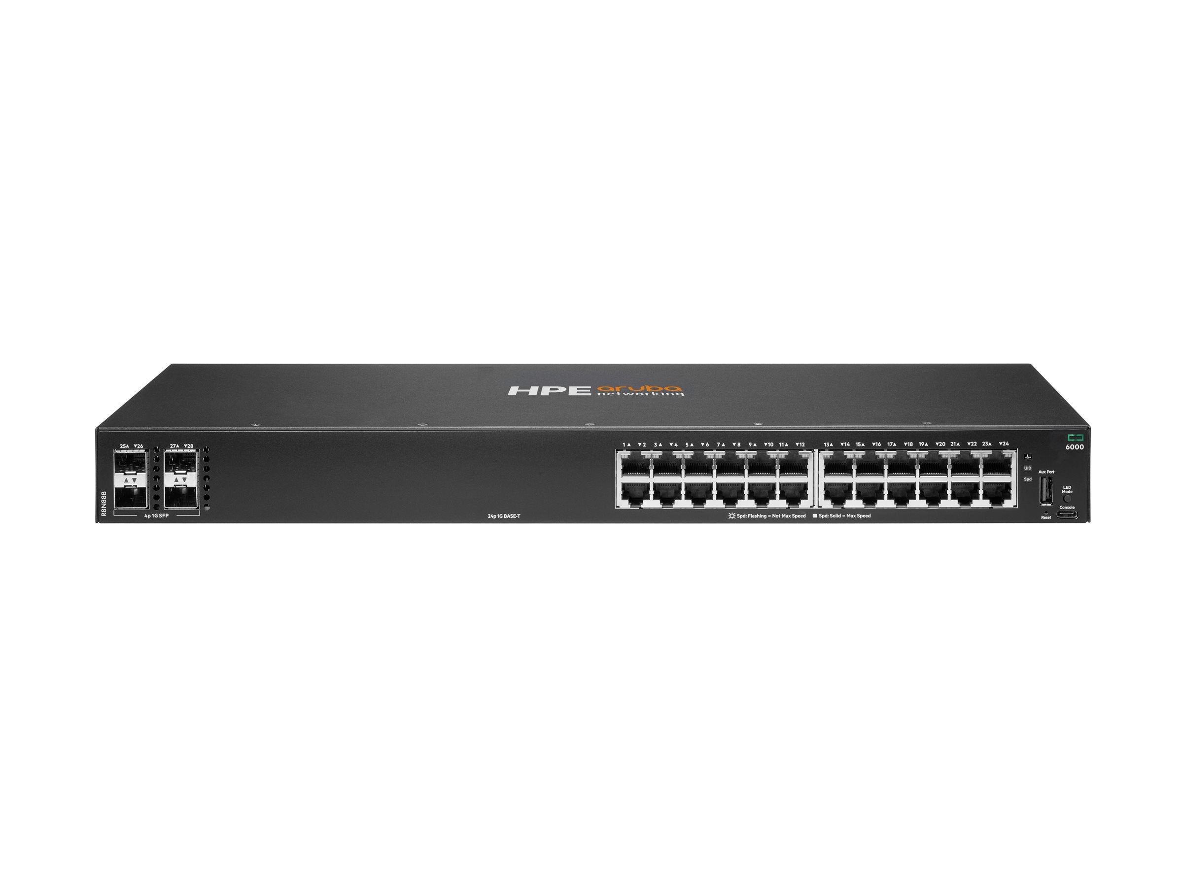 HPE Aruba Networking CX 6000 24p 10M/100M/1G 4p SFP 1G Switch EU en