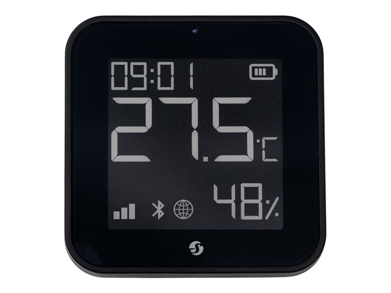 SHELLY BLU H&T Display Black Zigbee Display Climate Sensor