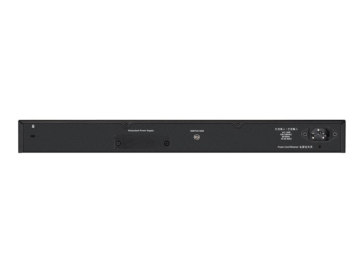 D-LINK L3 Light Switch 24 Gigabit PoE/PoE+ ports & 2 10GBASE-T Ports & 4 10GbE SFP+ ports 370 W PoE Budget 740W with DPS-700