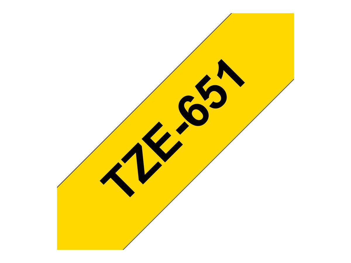Tape/24mm black on yellow f P-Touch TZE
