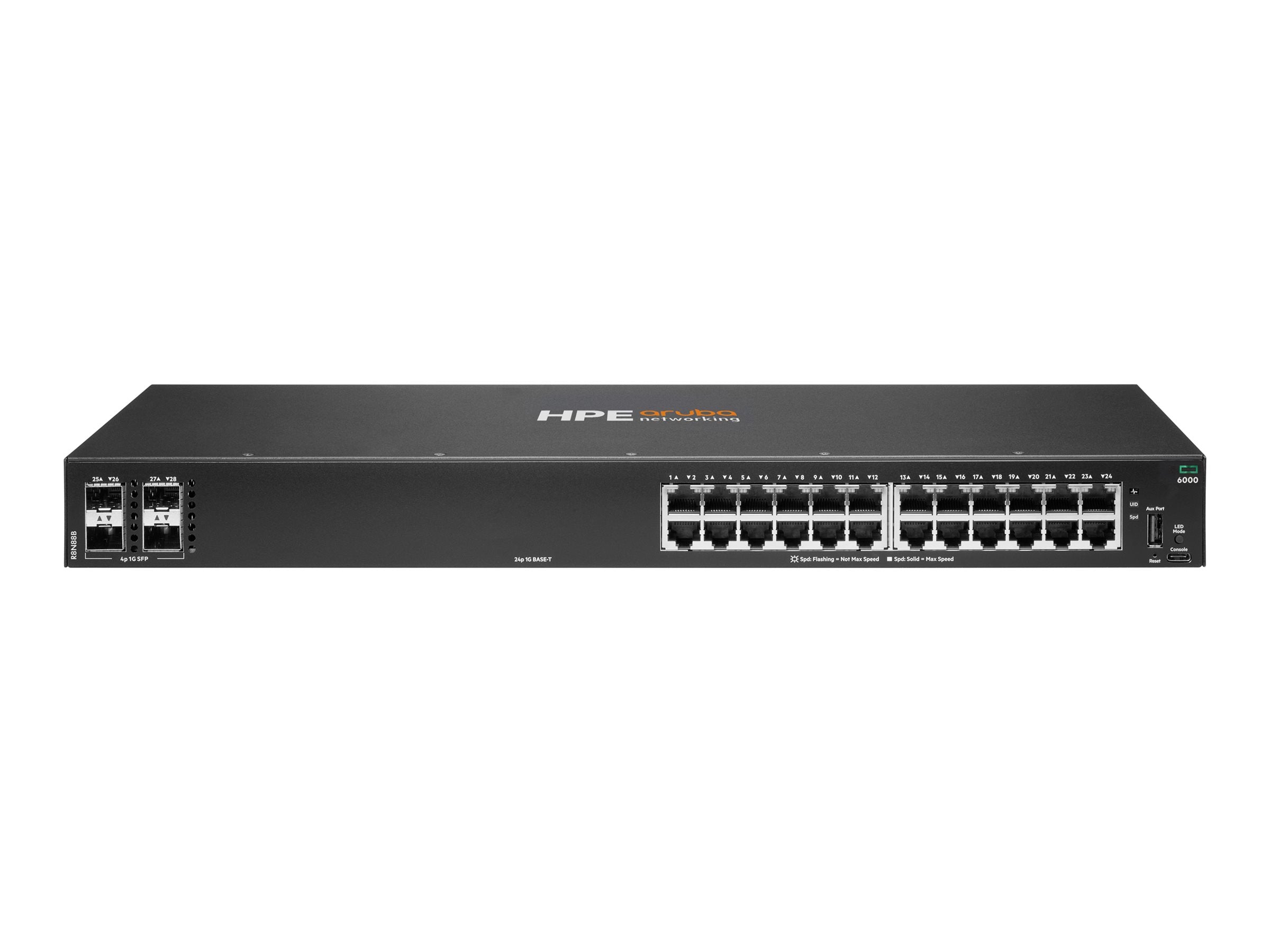 HPE Aruba Networking CX 6000 24p 10M/100M/1G 4p SFP 1G Switch EU en
