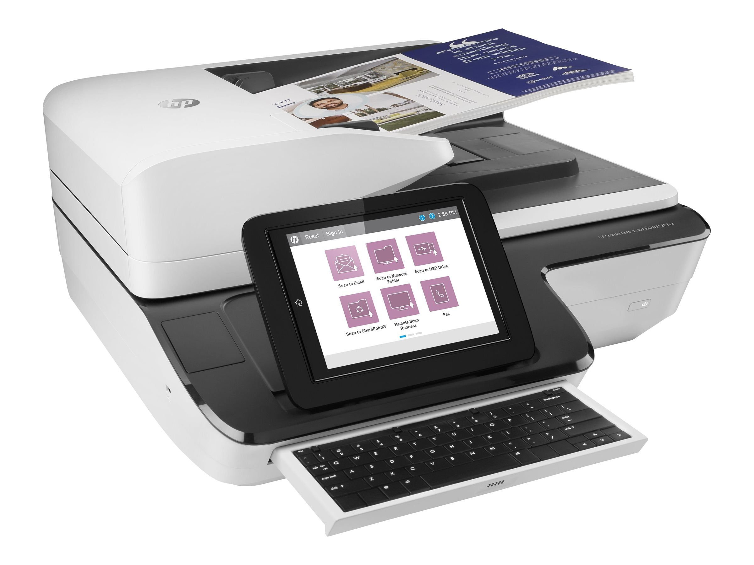 HP ScanJet Enterprise Flow N9120 fn2 Document scanner CIS Duplex 297x864mm 600dpix600dpi 120ppm ADF 200sheets 20000scans USB LAN