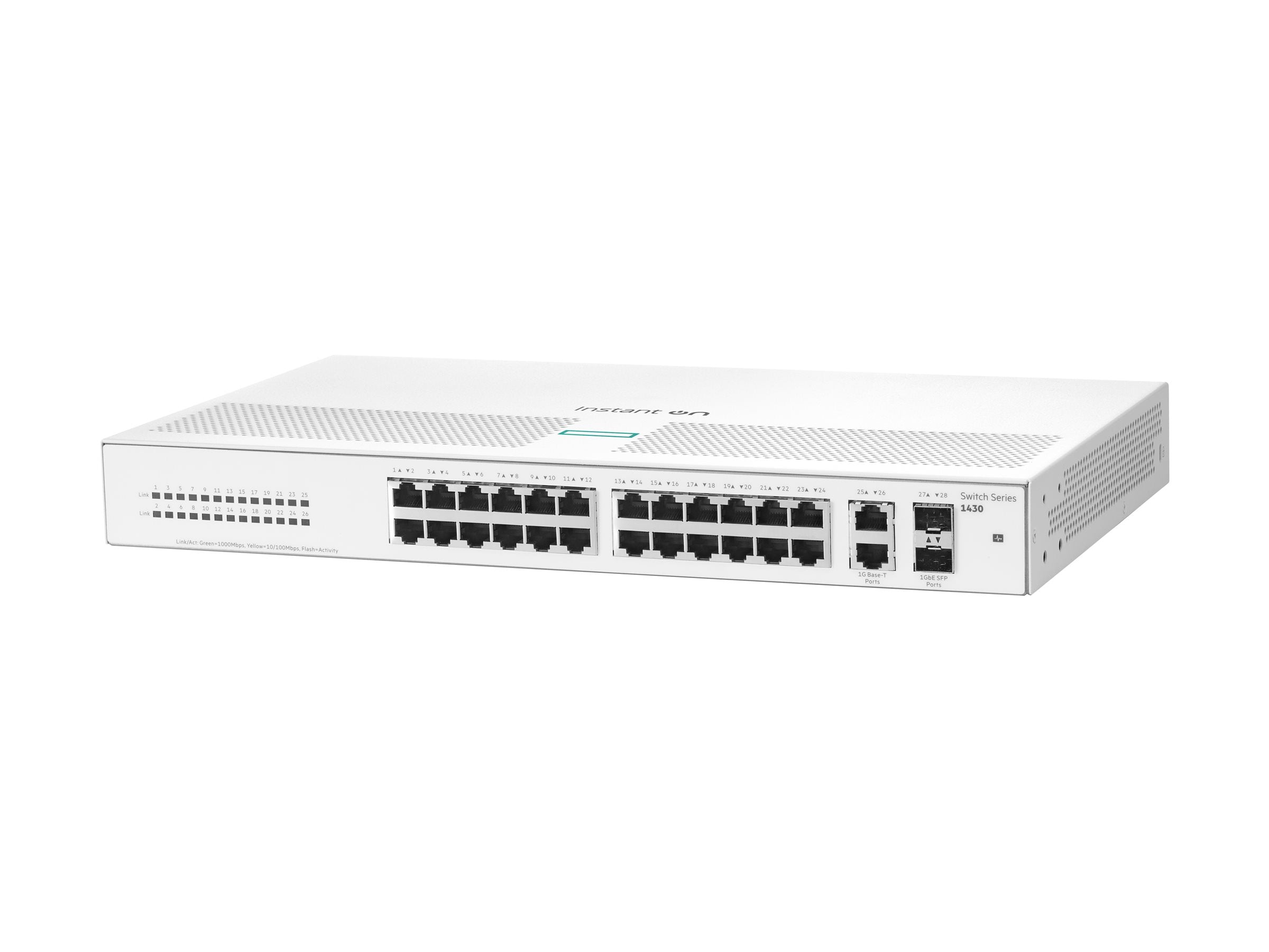 HPE Networking Instant On 1430 26G 2SFP Switch Commutateur non géré 26 x 10/100/1000 + 2 x 100/1000 SFP de bureau