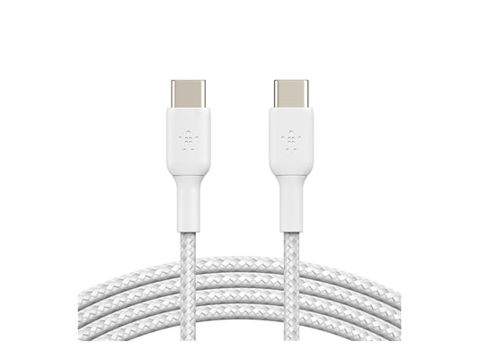 BELKIN BOOST CHARGE USB-C to USB-C Cable Braided 2m White
