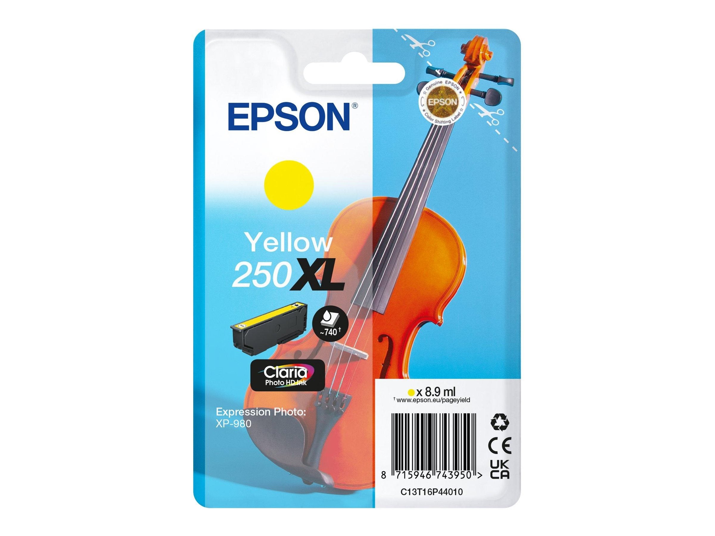EPSON Singlepack Yellow 250XL ink