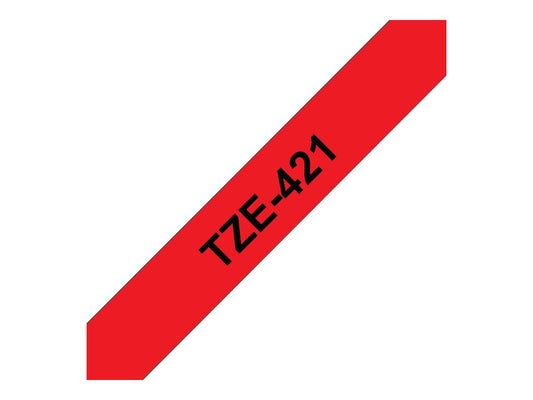 BROTHER P-TOUCH TZE-421 noir sur rouge 9mm