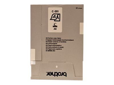 BROTHER PAPIER CARBONE 2 ONGLETS 20X30 FEUILLES