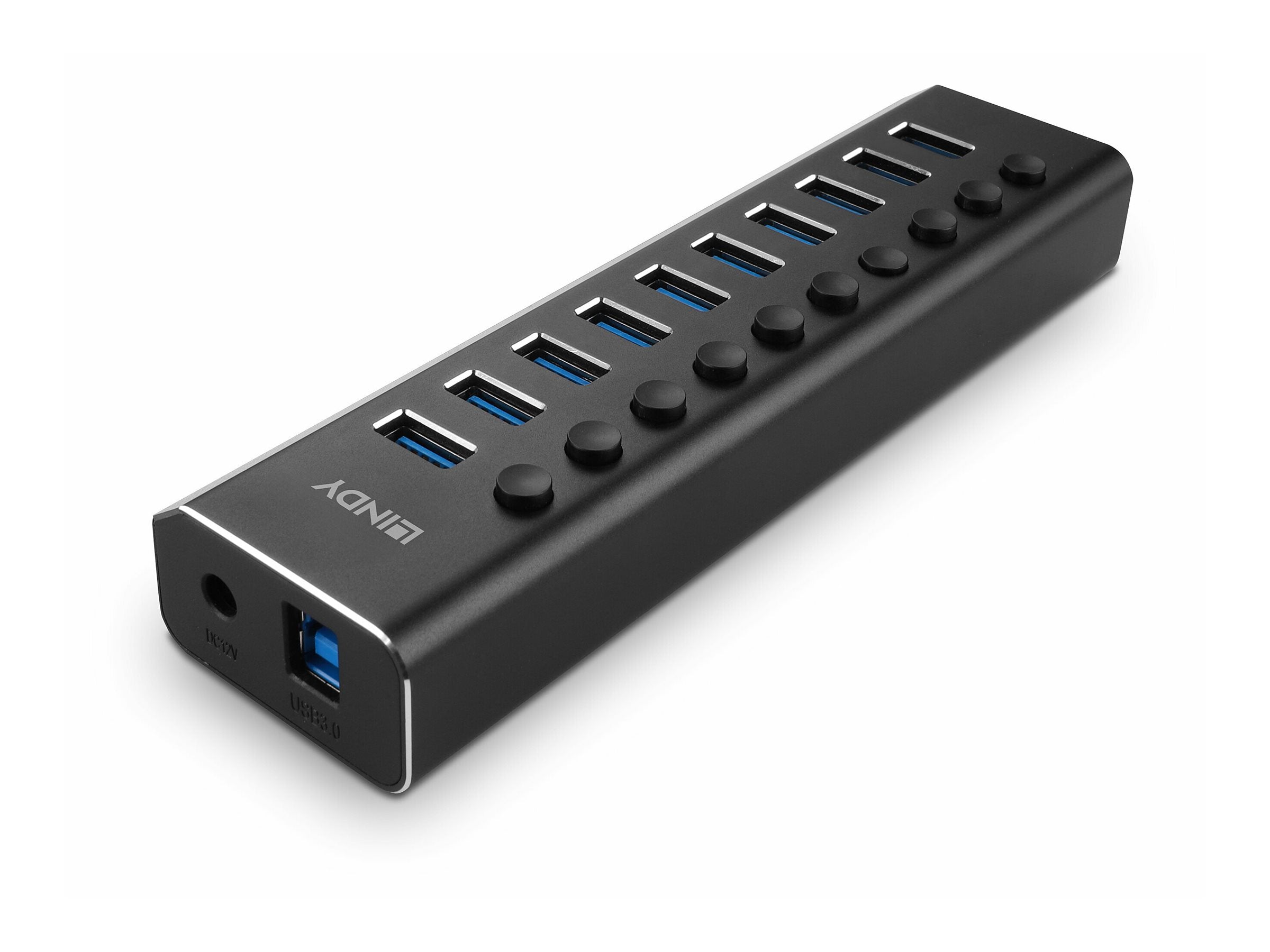 LINDY 10 Port USB 3.0 Hub with On/Off Switches