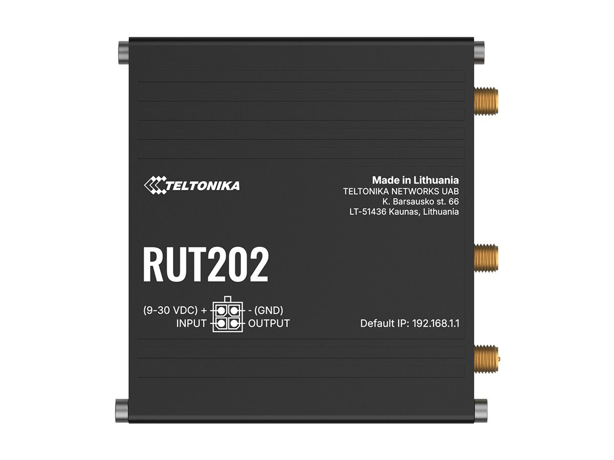TELTONIKA NETWORKS RUT202 Dual Sim 4G/LTE/3G WiFi EMEA EU Industrial Router