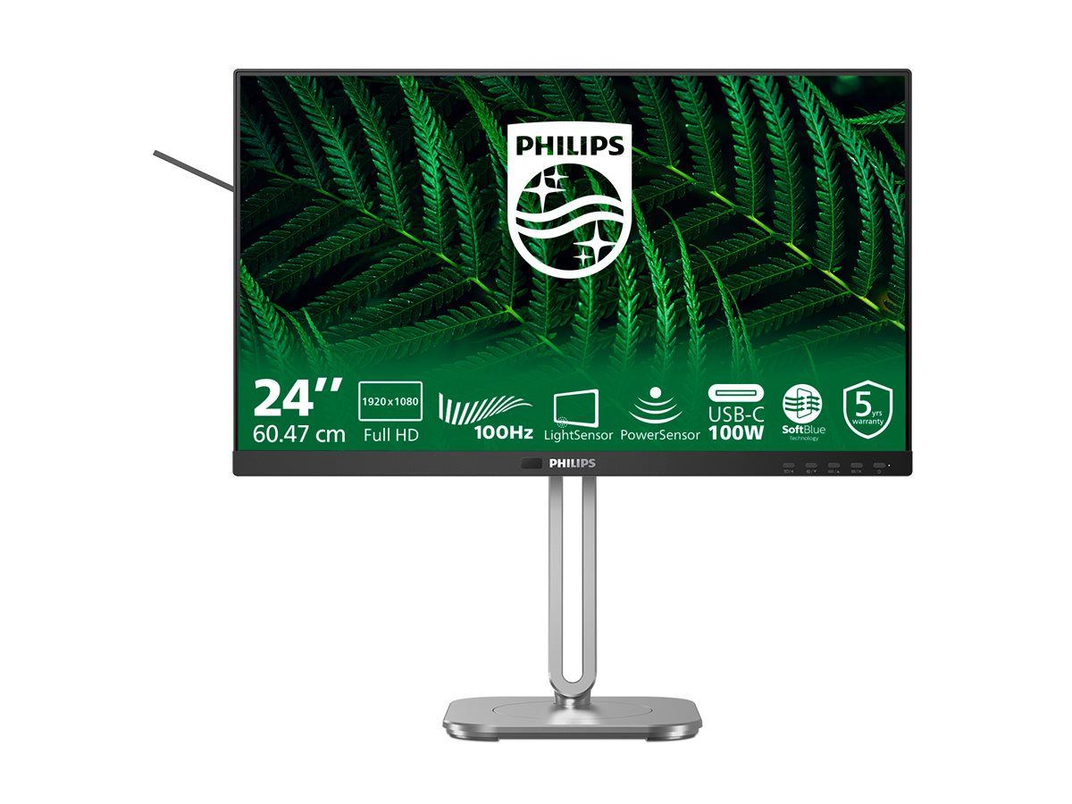 PHILIPS 24B2G5301/00 Monitor 23.8p 1920x1080 100Hz HDMI DP USB dark gray