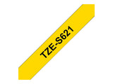 BROTHER P-TOUCH TZE-S621 noir sur jaune  9mm extra gluey