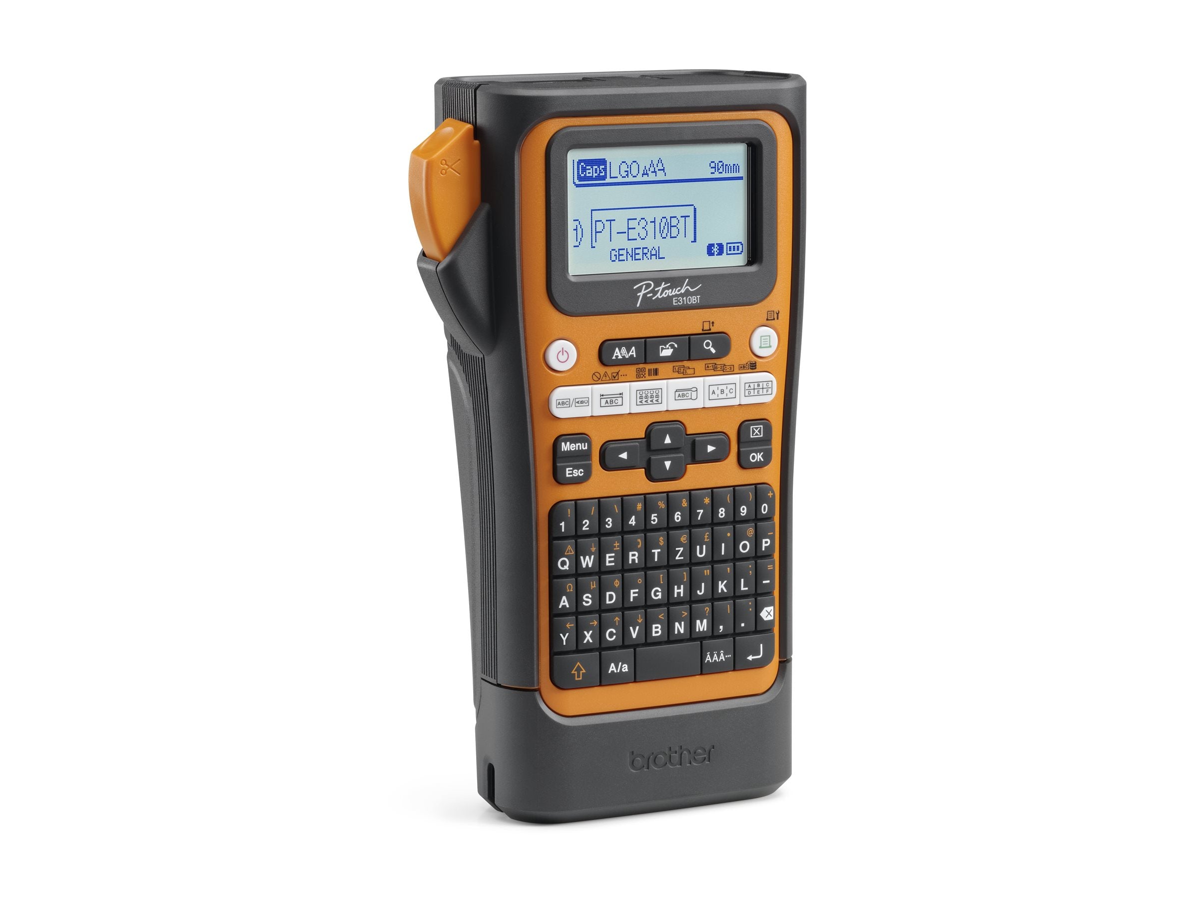 BROTHER Bluetooth connectable electrician labeling machine 18mm ribbon max QWERTY keyboard delivered with case