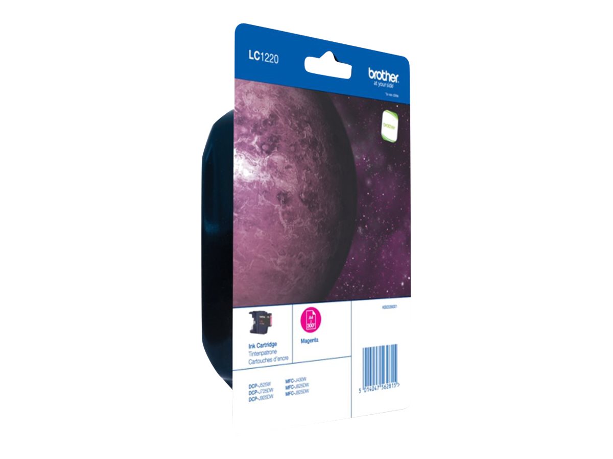 BROTHER LC-1220 cartouche d encre magenta capacité standard 300 pages 1-pack blister sans alarme