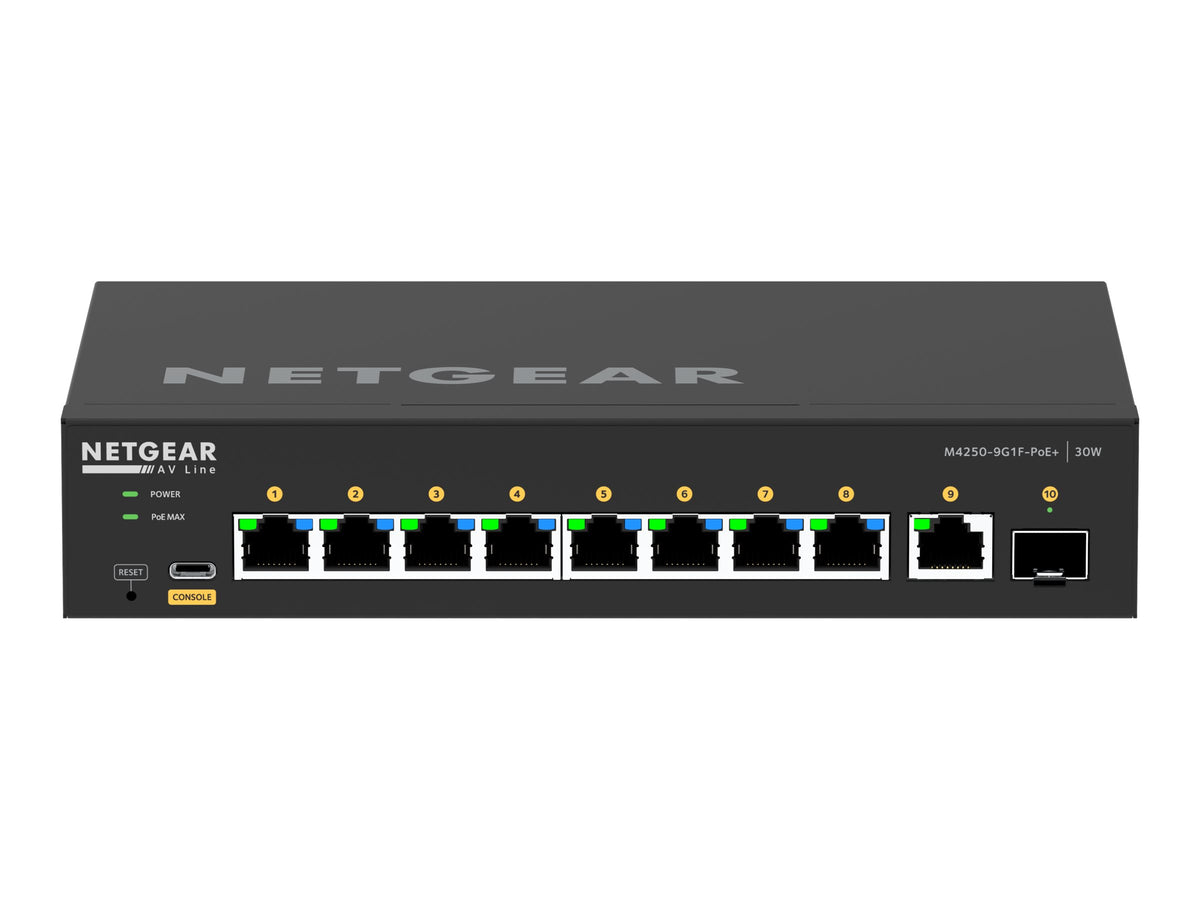 NETGEAR 10PT M4250-9G1F-POE+ Managed Switch