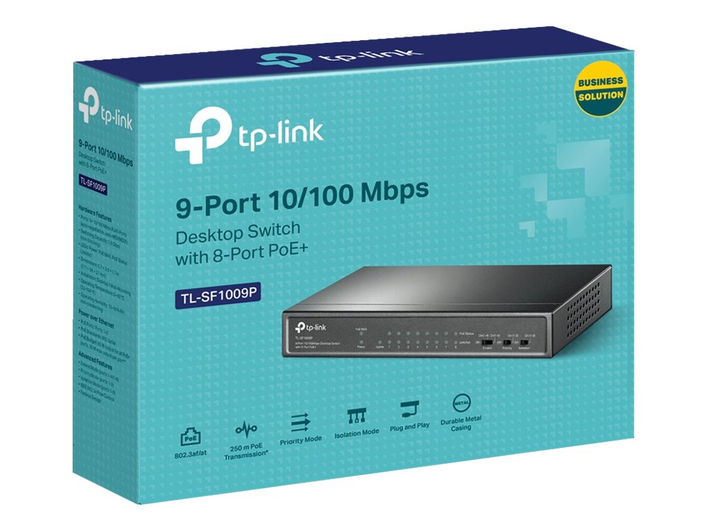 9-Port Desktop Switch 8-Port PoE+