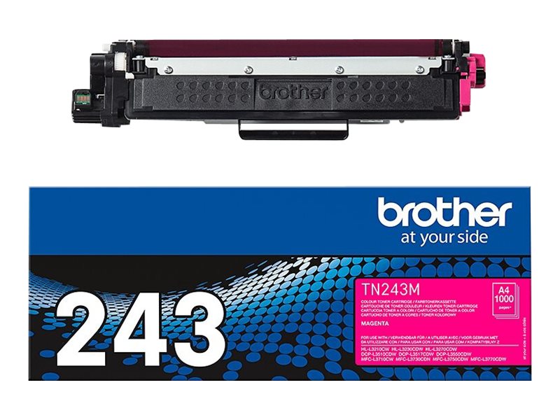 BROTHER TN243M Toner magenta standard de 1000 pages pour Hl-L32xx DCP-L35xx MFC-L37xx