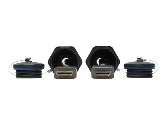 EATON High-Speed Armored HDMI Fiber Active Optical Cable AOC with Hooded Connectors and Reel 4K 60Hz HDR IP68 M/M Black 100m