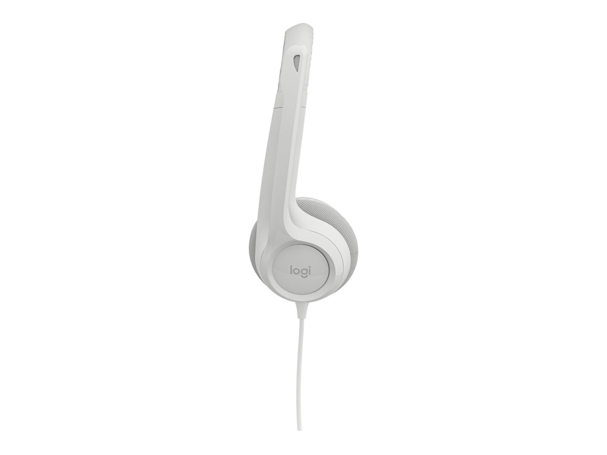LOGITECH H390 Headset on-ear wired USB-A off-white