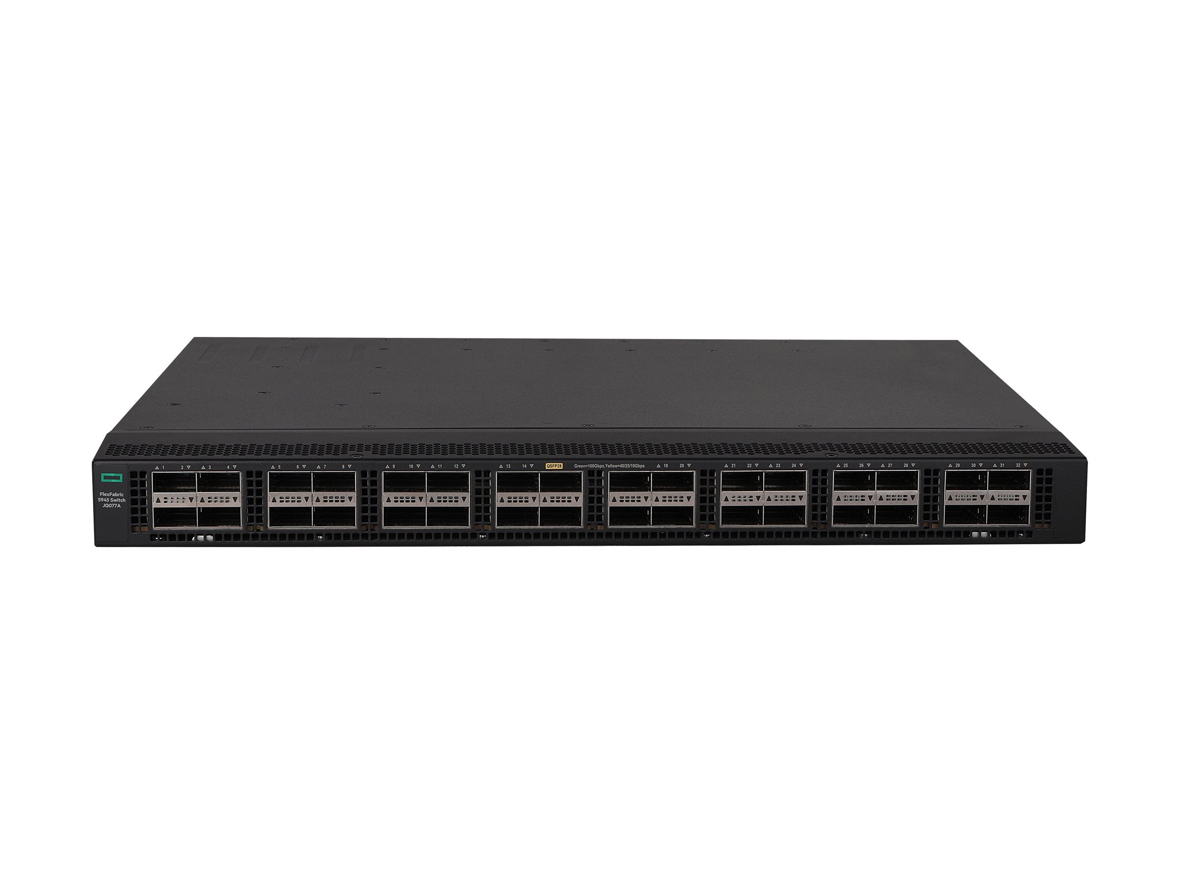 HPE HPN FlexFabric 5945 Switch 32 100Gbit/s QSFP28 2 1Gbit/s SFP Ports VXLAN VTEP OVSDB Support IPv6