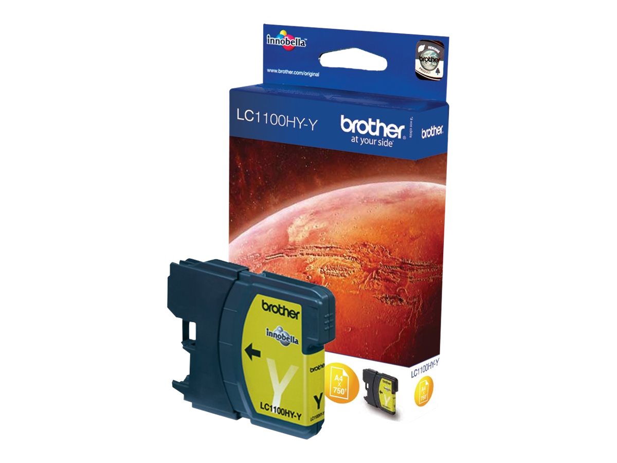 BROTHER LC-1100 cartouche d encre jaune haute capacité 16ml 750 pages pack de 1