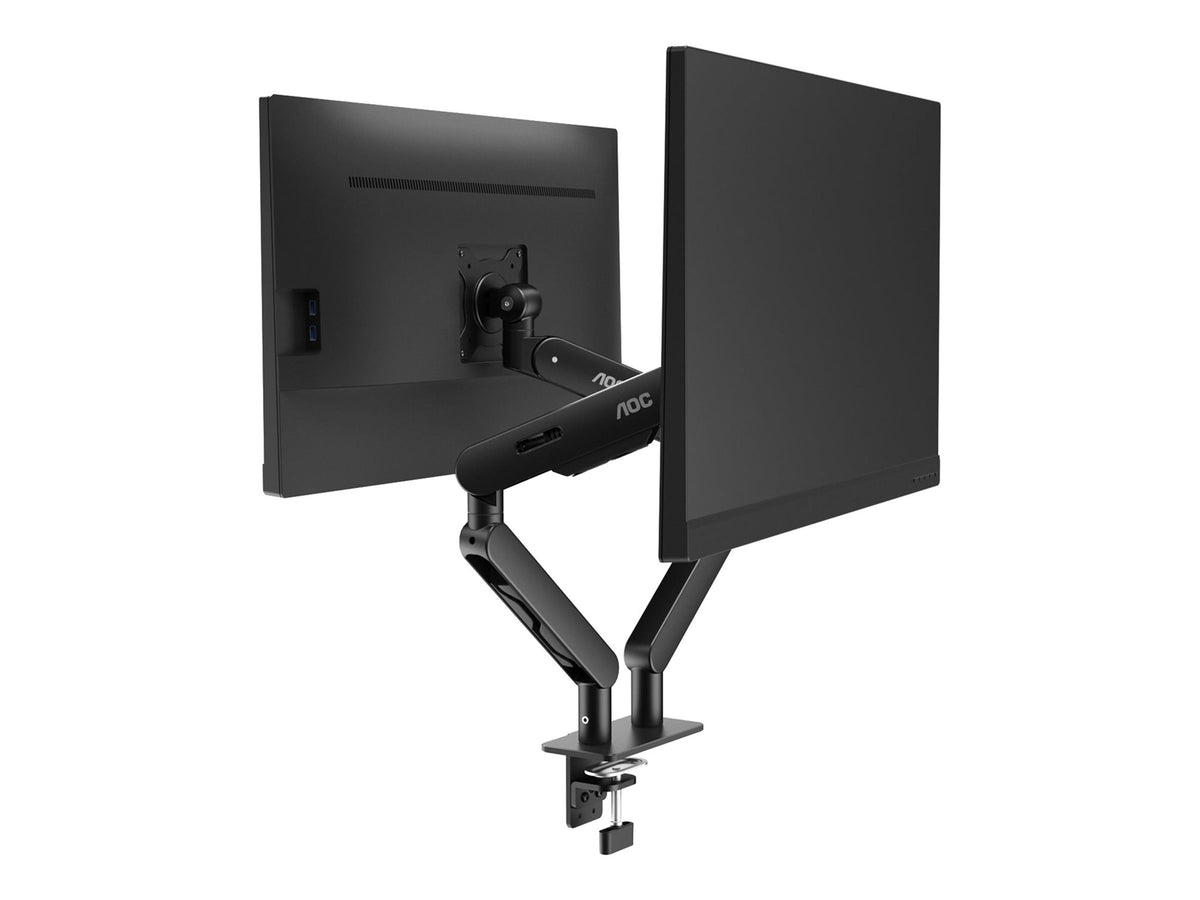 AOC AM420 bras pour - pour 2 écrans LCD / plasma - pour bureau - alliage d'aluminium - noir - Taille d'écran :17"-34"