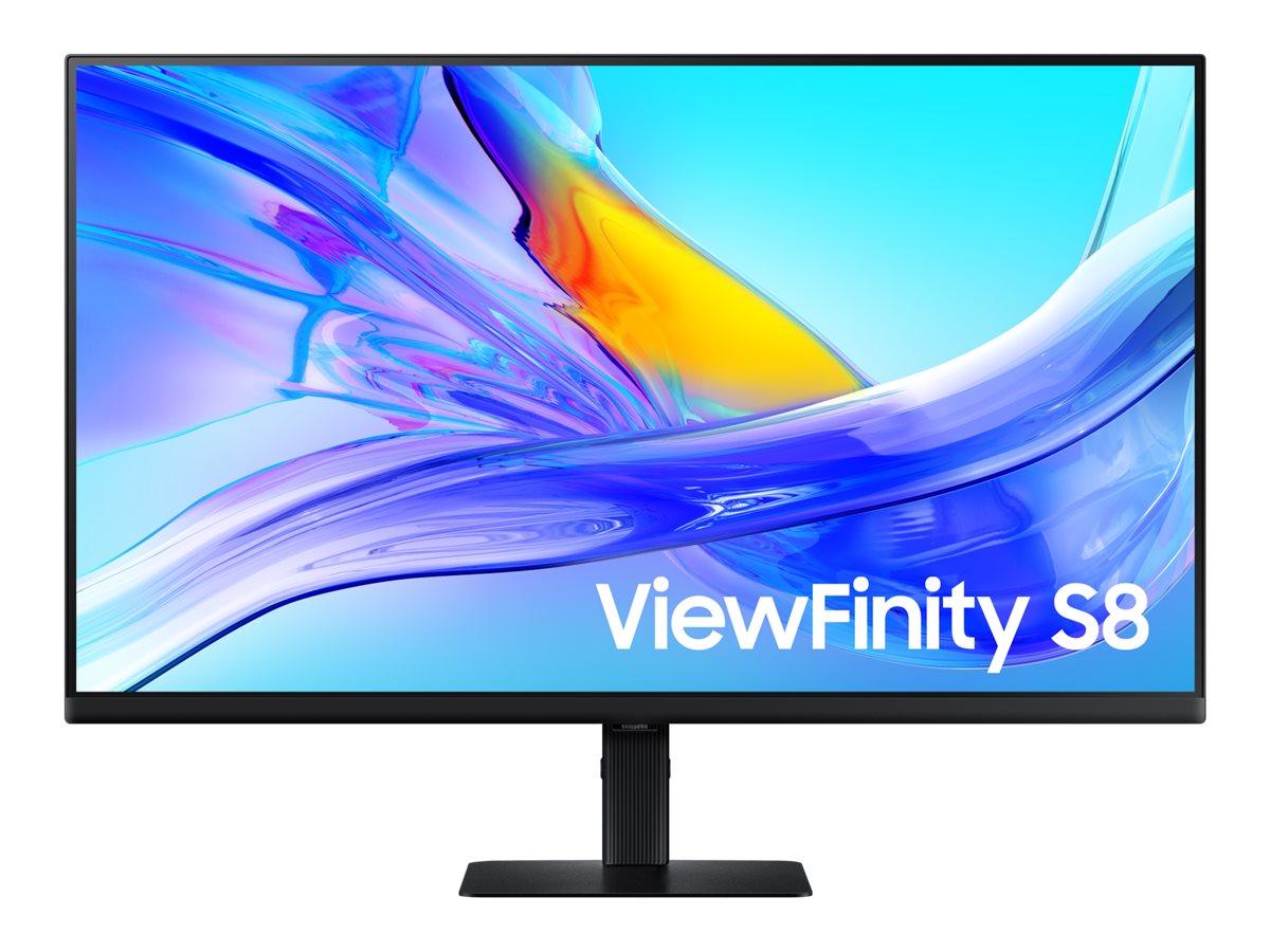 SAMSUNG ViewFinity S8 S32D800UBU - Ecran 32"- 4K - 3840 x 2160 UHD @ 60 Hz - VA- 350 cd/mÂ² -HDR10 - 5 ms - HDMI, DP, USB-C ,LAN ,KVM