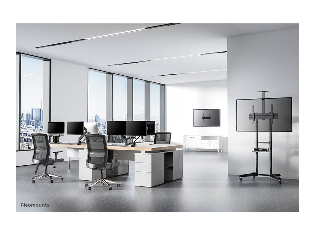 NEOMOUNTS FL50-550BL1 Support au sol mobile pour écran 37-70p - étagère multimédia et support caméra inclus