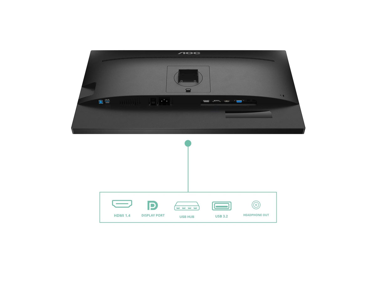 AOC 27P2Q 27p 1920x1080 FHD IPS 250cd/m2 1000:1 4ms HDMI DVI DisplayPort VGA haut-parleurs noir