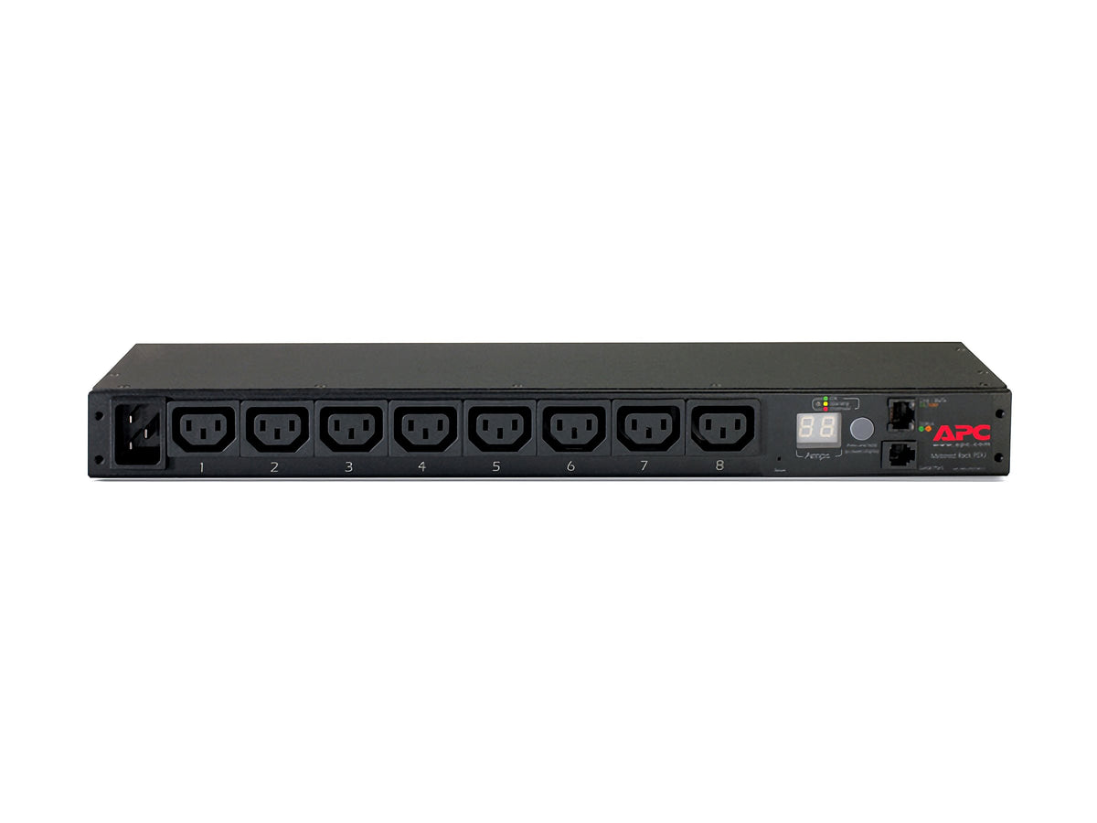 APC Metered Rack PDU AP7821B Rack AC 100-240V Ethernet 10/100 input IEC 60320 C20 oc 8 power IEC 60320 C13 1U 2.4m cord