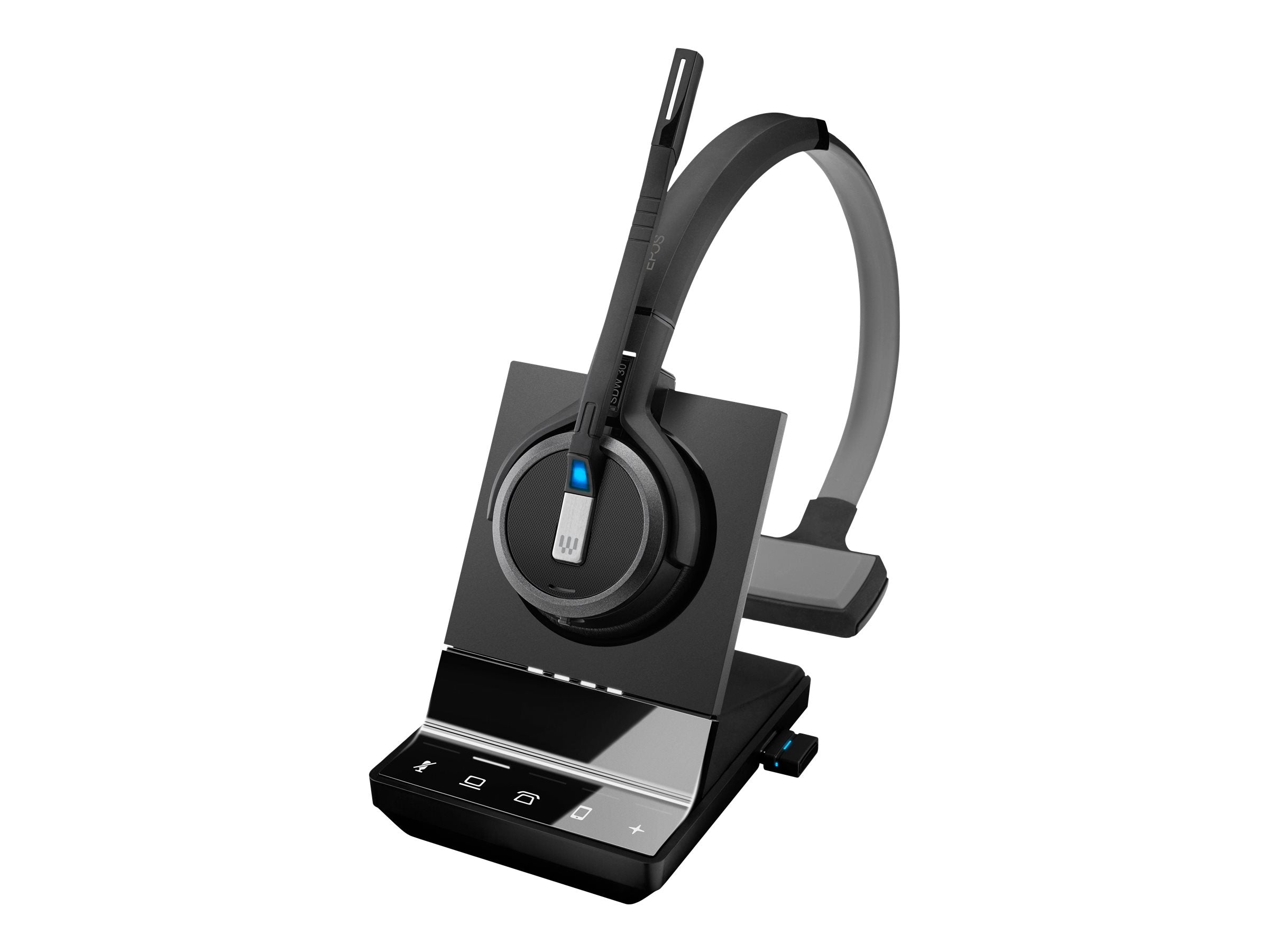 EPOS IMPACT SDW 5036 EU/UK/AUS Wireless DECT Headset monaural with base station for phone mobile and PC incl BTD 800 dongle