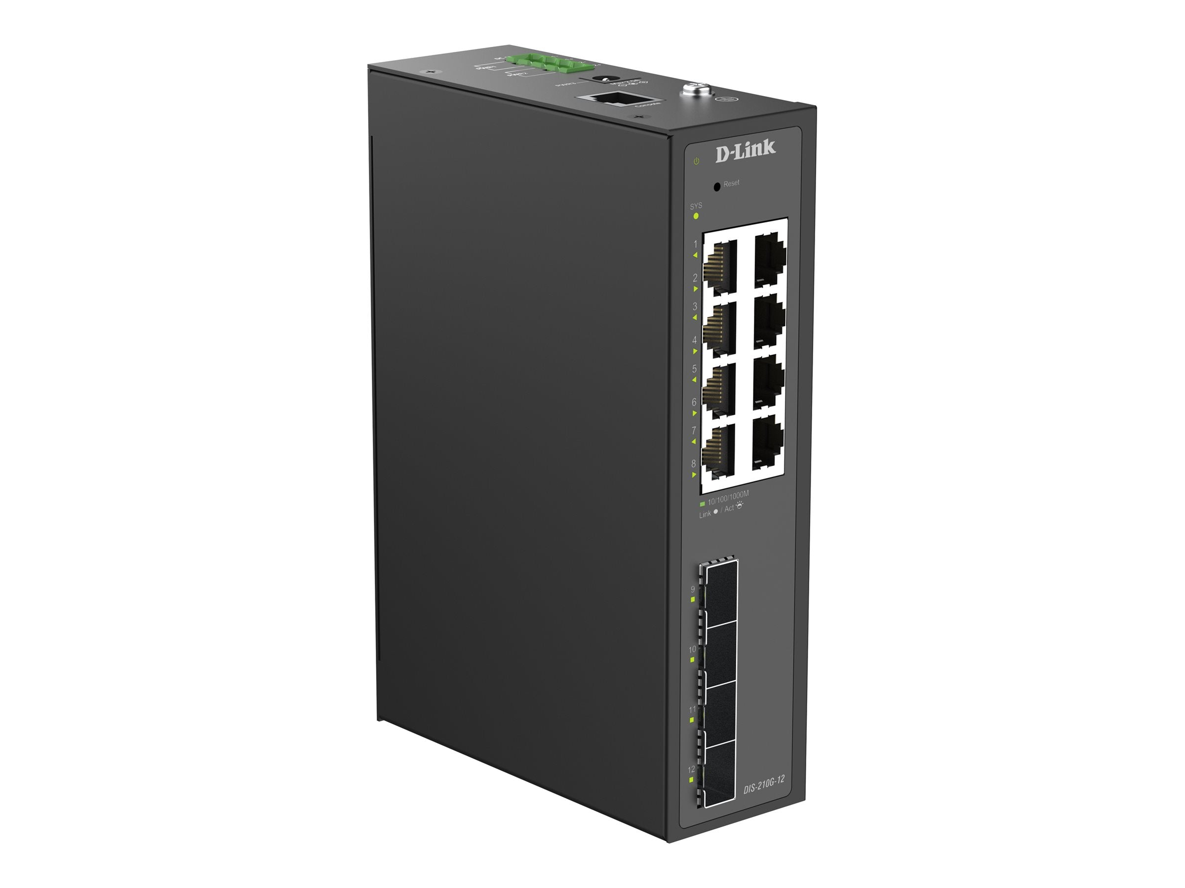 D-LINK Smart L2 Industriel 8 ports Gigabit & 4 ports SFP Gigabit Format Rail-DIN