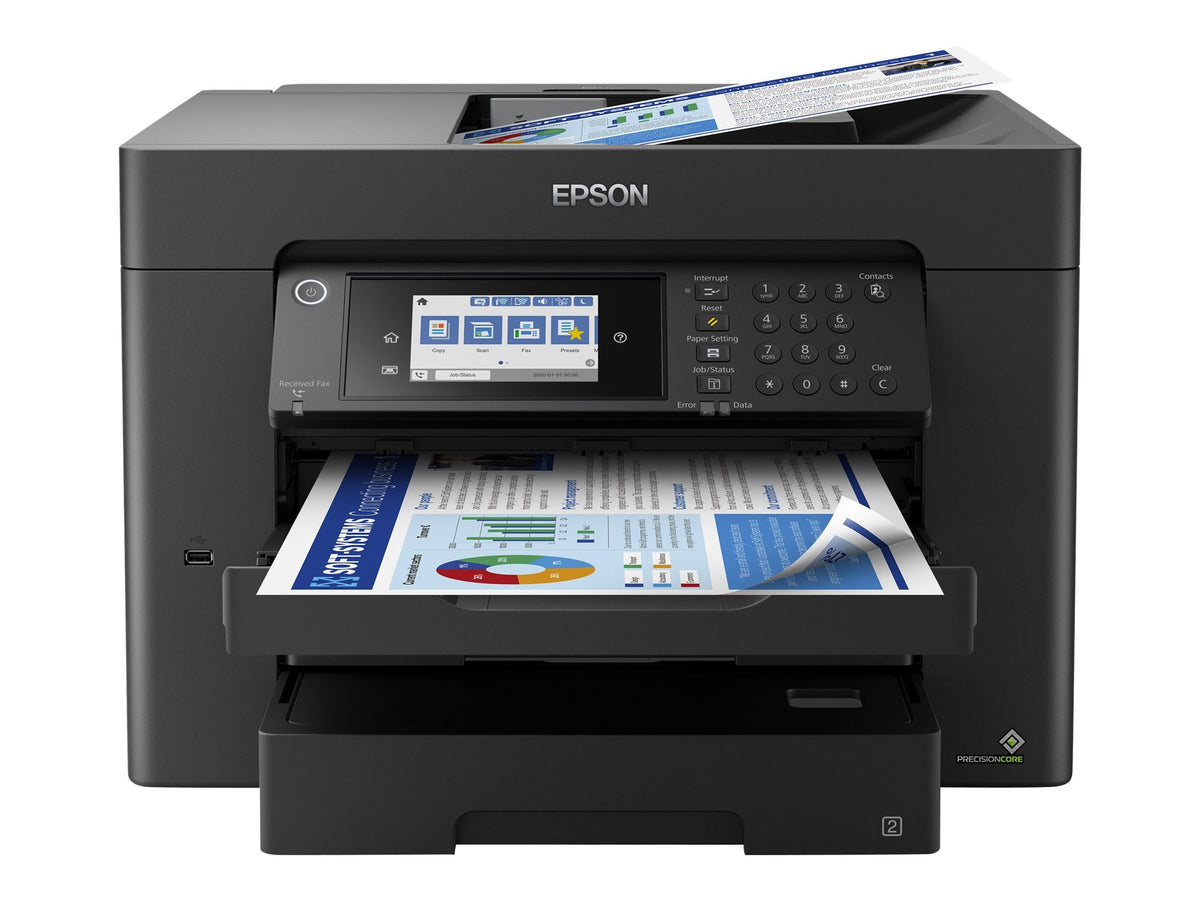 EPSON WorkForce WF-7840DTWF MFP colour ink-jet A3 297x420mm A3 25ppm print 550 sheets USB 2.0 LAN Wi-Fi USB host