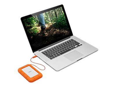 LACIE RUGGED 1To USB-C USB3.0 rÃ©sistant aux chutes. compressements et Ã  la pluie. utilisation tout terrain. orange