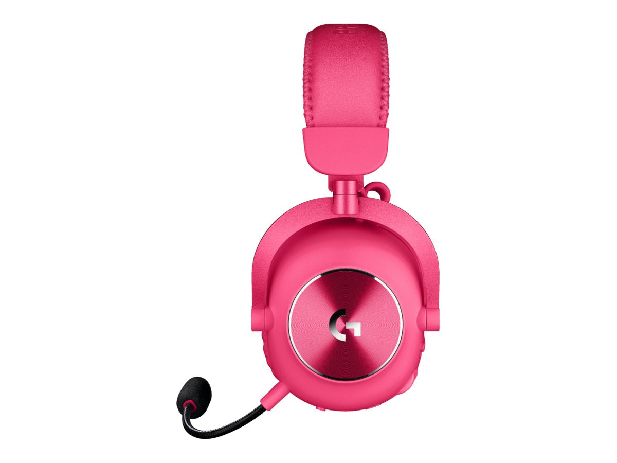 LOGITECH G Pro X 2 Headset full size Bluetooth / LIGHTSPEED wireless wired 3.5 mm jack noise isolating magenta
