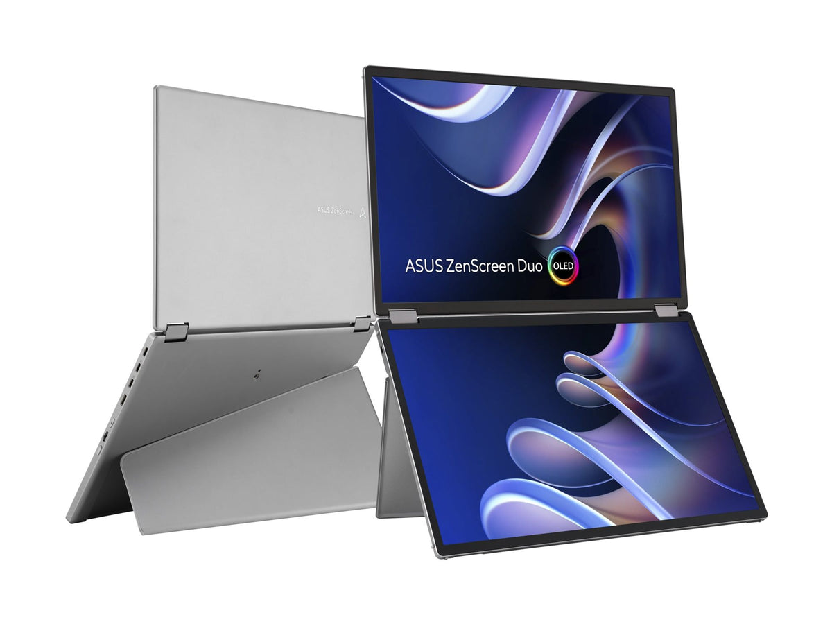 ASUS ZenScreen Duo OLED MQ149CD 14p OLED WUXGA 16:10 60Hz 400cd/m2 1ms MiniHDMI 2xUSB-C USB Hub: 4xUSB 3.2 G1 Type-A