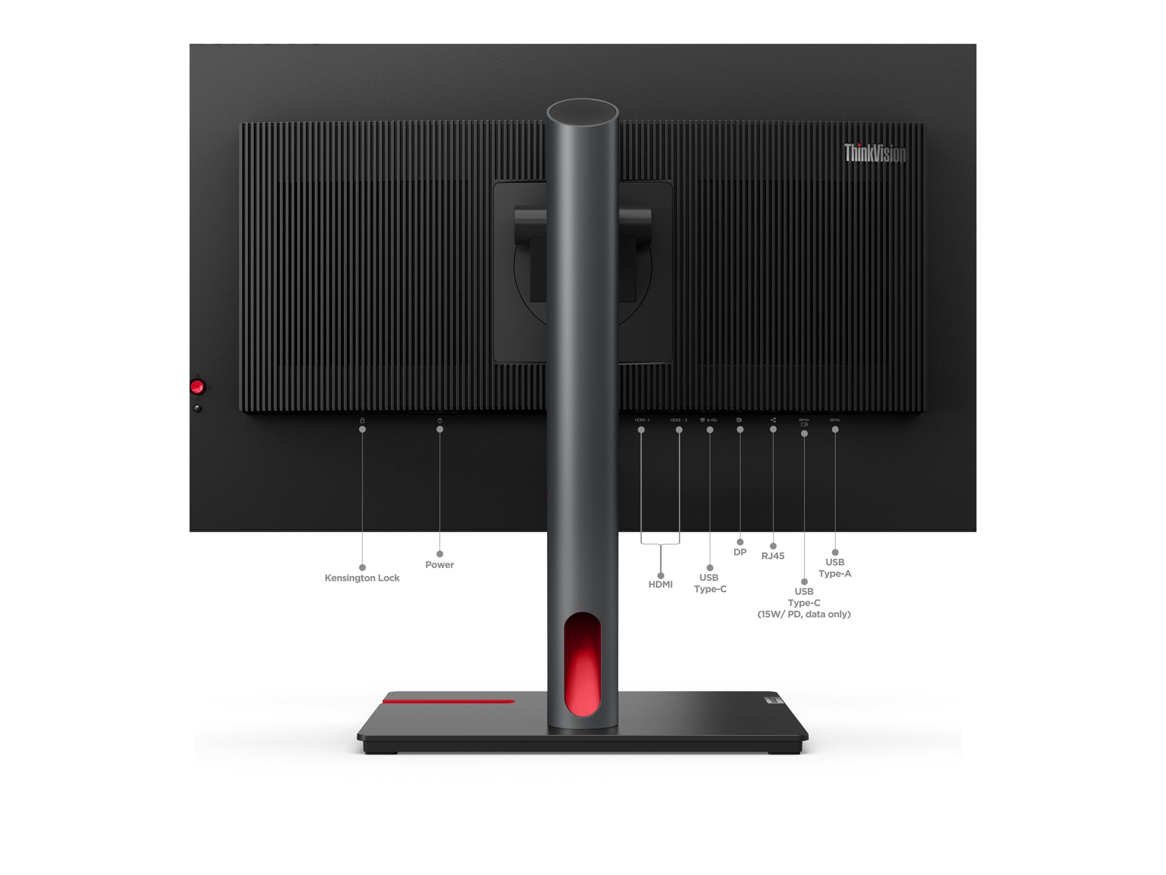 LENOVO ThinkVision 27 3D LED Écran 27p 3840x2160 4K 60Hz IPS 310cd/m2 1200:1 HDR10 4ms HDMI DisplayPort USB-C speakers