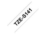 BROTHER P-TOUCH TZE-S141 noir sur clear 18mm extra gluey